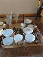 Vintage bone china teacups and other misc