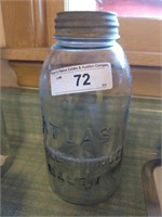 Antique Atlas large mason jar