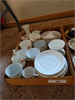 China tea cups and saucers and other