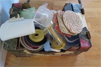 Box Lot Of Assorted Takeout And Kitchen Items