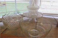 Covered Candy Dish And Platter On Pedestal