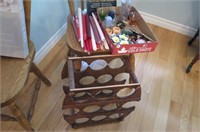 Wine Rack, Candles And Assorted Napkin Holders,