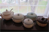 Soup Tureen And Ceramic Dishes