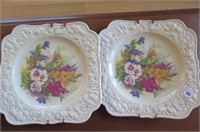 2 Collector Plates With Wall Hangers