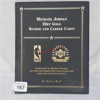 Michael  Jordan 22kt Gold Rookie & Career Cards
