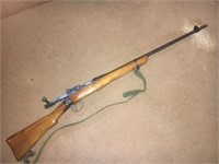 Enfield 30-06 rifle, no mag., nylon sling