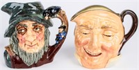 2 Royal Doulton Toby Character Jug Mug Vintage