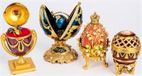 4 Joan Rivers Imperial Treasures Faberge Style Egg