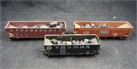 3 Vtg Bachmann H O Freight Coal Hopper Train Cars