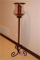 4 1/2" WROUGHT IRON CANDLE STAND