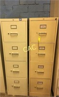 2pc 4 Drawer File Cabinets