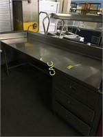 Stainless Kitchen Cabinet w/3 Drawers
