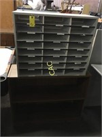 2pc Mailbox File System and Wooden Shelf