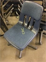 4pc Plastic Rolling Chairs /Swirl