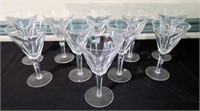 Set of ten 7" Waterford crystal goblets