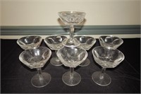 Set of eight 3 3/4" Waterford crystal