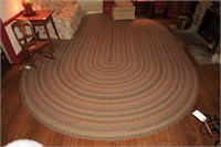 17' x 11' 6" oval braided rug