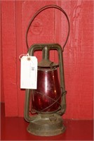 No. 0 barn lantern with red globe