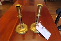 Pair of 7.5" brass push up candle sticks