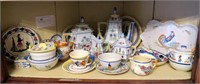 Large lot of assorted Quimper, tea set and