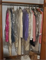 ASSORTED JACKETS AND BLAZERS IN CLOSET