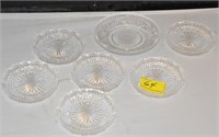 6 CLEAR GLASS COASTERS