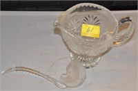 PRESS CUT GRAVY PITCHER WITH GLASS LADLE