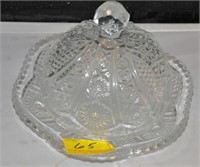 ROUND PRESS CUT COVERED BUTTER DISH