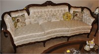 HEAVILY CARVED FRENCH SOFA 93 INCHES LONG