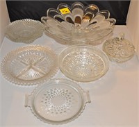 7 PCS   ASSORTED BOWLS AND COMPTE