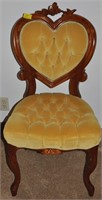VICTORIAN HEART SHAPED BACK CHAIR