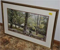 LOG CABIN PRINT 38X26