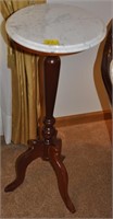 36 INCH TALL MARBLE TOP MAHG.STAND