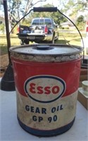 ESSO Gear OIl Can-Has Oil in it