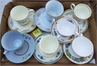 Tray Lot, Cups and Saucers