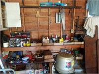 Top of Work Table, Tools, Toolbox, Misc. Trays