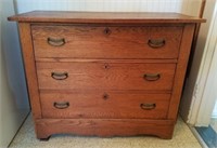 Oak 3-Drawer Chest, Dovetailed