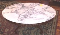Victorian style marble top coffee table