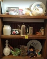 Shelf Lot: (3) Shelves Misc. Glassware