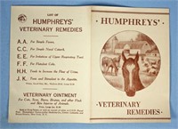 Humphrey's Veterinary Remedies Porthole Pamphlet