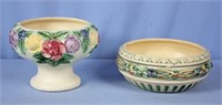 Roseville Pottery Rozane Compote, Corinthian Bowl