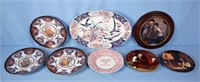 Group of 8 Decorator Plates and Platter