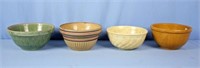 Four Stoneware Mixing Bowls