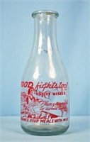 World War Two Dixie Dairy Quart Milk Bottle
