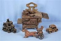 Cast Iron Crescent Stove, Motorcycles, Model T