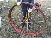 Tall, 6" Wide Old Rusty Metal Wheel