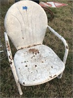 Vintage White/Green Garden Chair
