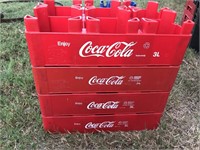 3 Vintage Coca-Cola 3 Liter Bottle Crates