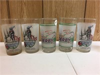 (5) vintage derby glasses