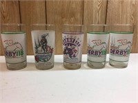 (6) vintage Derby glasses